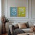 Two original hand-painted oil paintings by artist Tatiana Duperault Stunning botanical diptych — magnolia and lotus in...