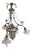 Early 1900's Gothic Style Glass and Bronze Flower Chandelier For Sale
