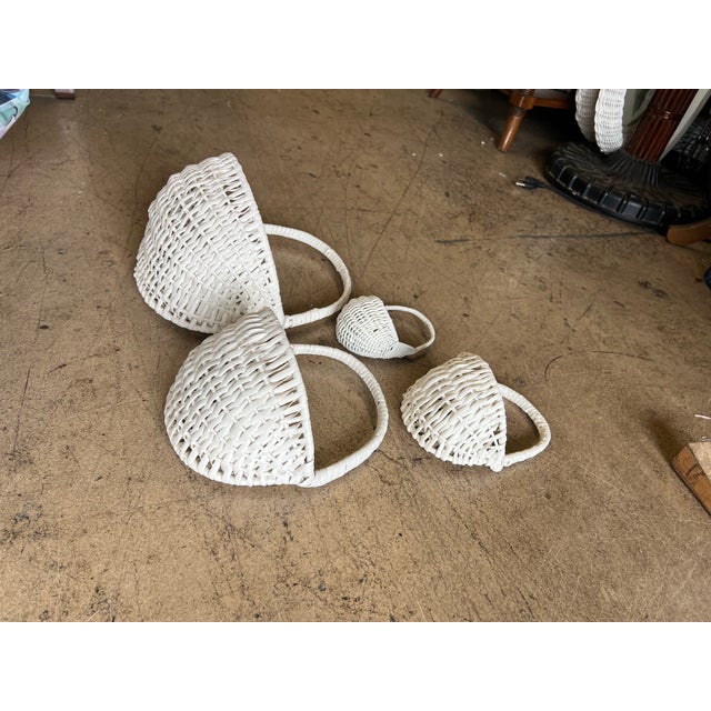 1980s Vintage Nesting Pocket Baskets -Set of 4 For Sale - Image 5 of 8