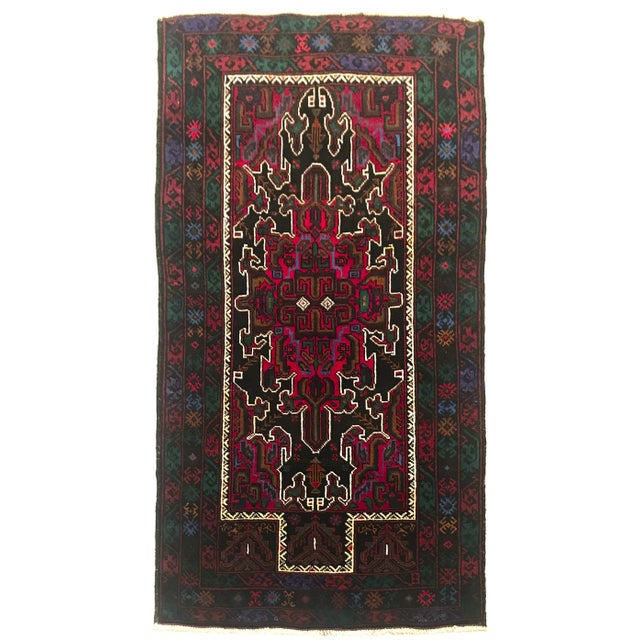 Vintage Afghan Rug, 1950s For Sale - Image 6 of 6