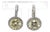 18k White Gold With Natural Round Vivid Fancy Yellow Diamond Drop Earrings, Pair For Sale