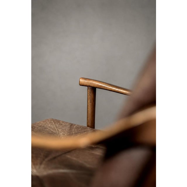 Mid-Century Danish Modern Beech and Brown Leather Armchair from Farstrup Møbler, 1970s For Sale - Image 18 of 18