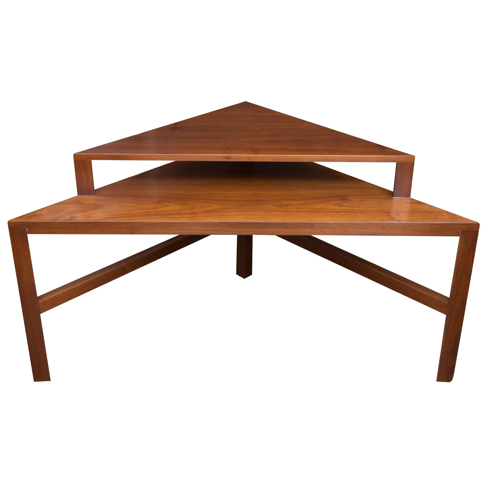 MidCentury TwoTiered Triangle End Table Chairish