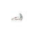 Metal 2.07Ct Pear-Cut Aquamarine Diamond Cluster Ring in 18k White Gold Size 5 For Sale - Image 7 of 16