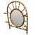 Brown Vintage French Rotin Coat Rack Mirror, 1960s For Sale - Image 8 of 13