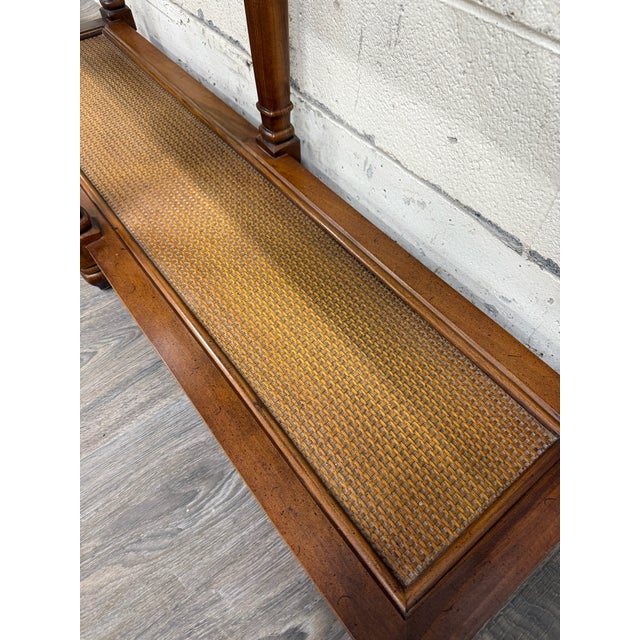 Vintage Mid Century Traditional Walnut Console Table Hall Table For Sale - Image 13 of 13