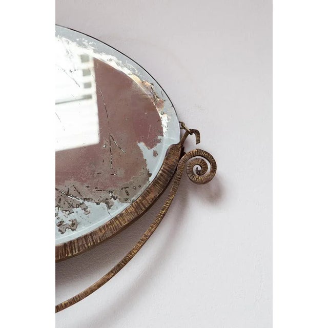 French Art Deco Oval Mirror, 1920s For Sale - Image 4 of 7