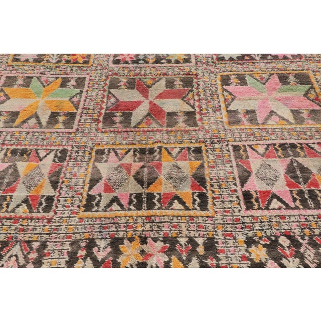 Rug & Kilim Vintage Moroccan Berber Wool Rug With Geometric Design by Rug & Kilim, 1950-1959 For Sale - Image 4 of 9