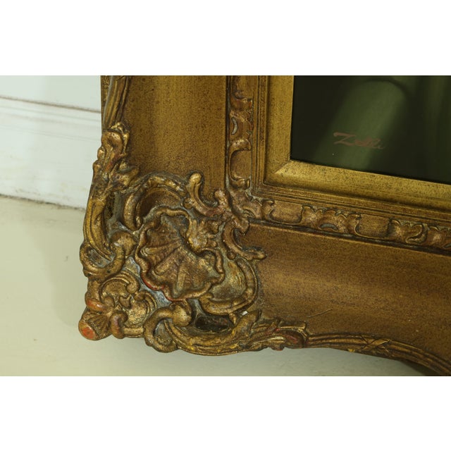 Large Gold Frame Oil Painting on Canvas of Young Man Chairish