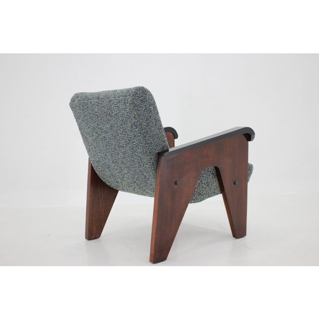 Oak Armchair, Czechoslovakia, 1960s For Sale - Image 6 of 14