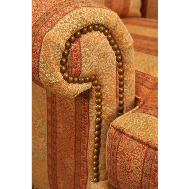 Hickory Chair Chippendale Style Custom Upholstered Wing backArmchair For Sale - Image 12 of 18
