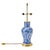 Mid 20th Century Blue and White Chinese Export Style Lamps With Custom Gilt Bases - Pair For Sale - Image 4 of 4