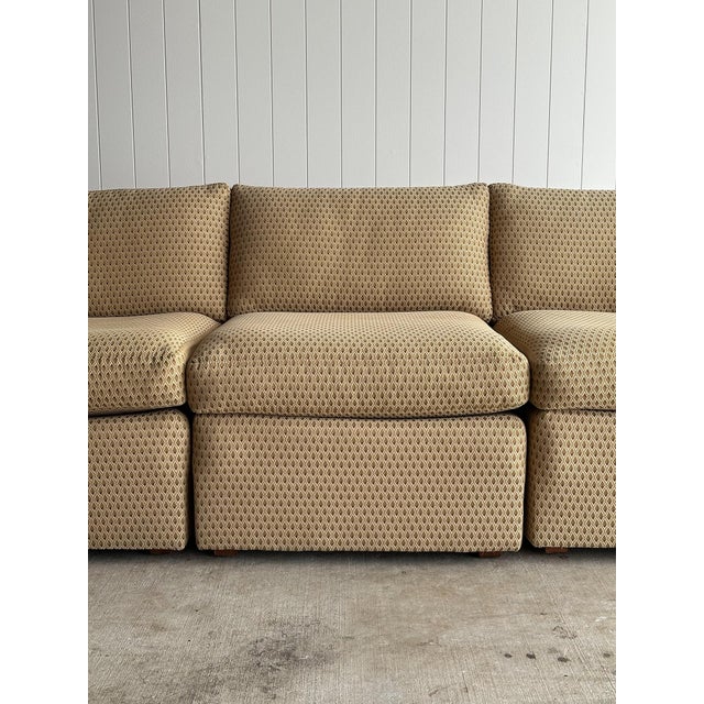 Modernist Diamond-Jacquard Sofa Attributed to Charles Pfister for Knoll, 1970s For Sale - Image 13 of 18