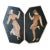 Pair of Judaica Olive Wood Intarsia Inlay Wood Wall Plaques For Sale