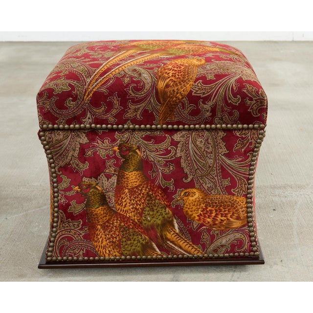 Ralph Lauren 'Florence' Storage Ottoman in Buckthorn Paisley Fabric For Sale - Image 18 of 18