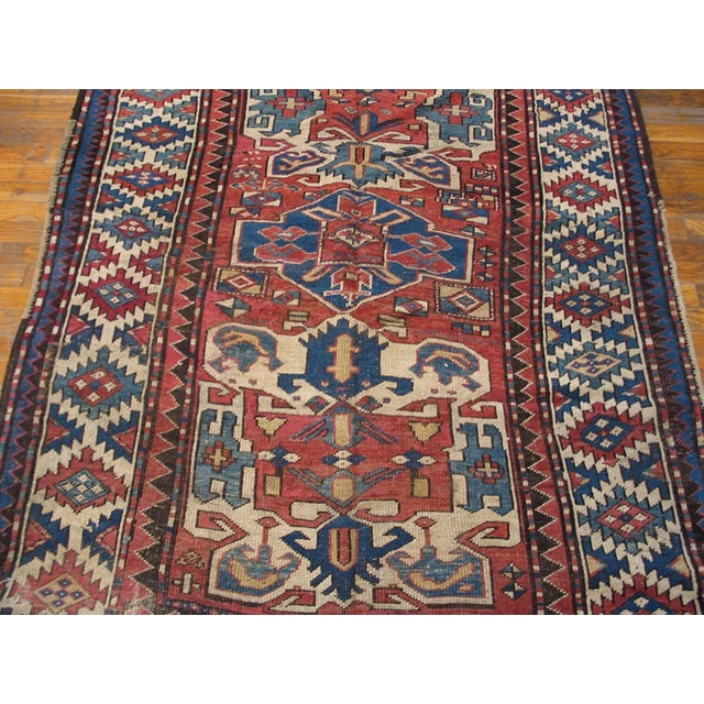 Farmhouse Antique Caucasian Kazak Rug For Sale - Image 3 of 5