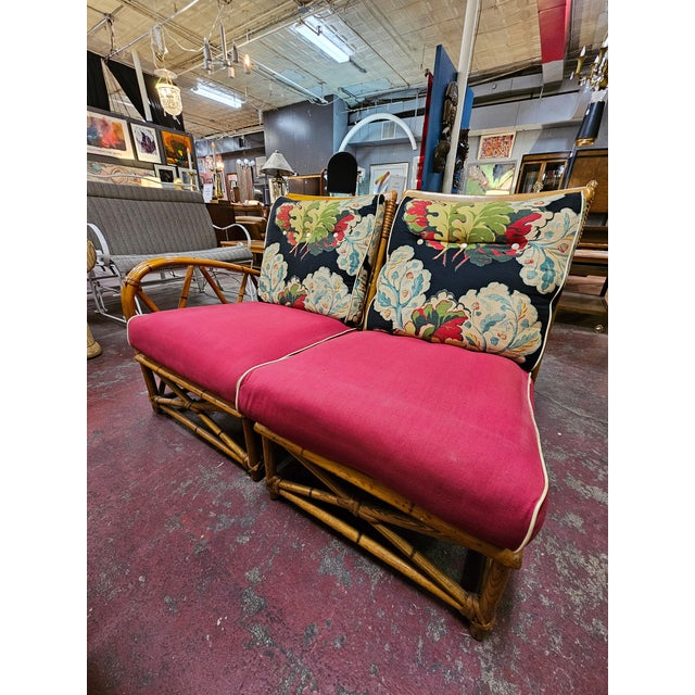 50’s Mid Century Modern Heywood Wakefield Bamboo 4 Piece Sectional