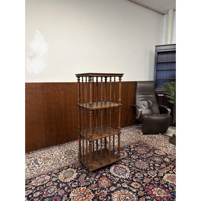 Large English Bookcase in Oak For Sale - Image 12 of 12