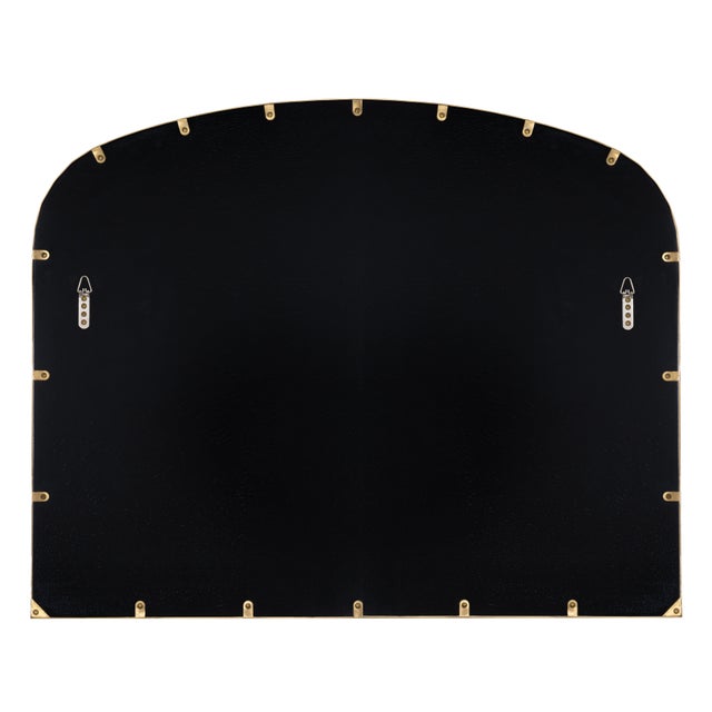 Traditional Jules Arched Scalloped Gold Mirror For Sale - Image 3 of 3