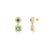Metal 3.24ct Double Stone Emeralds & Diamond Dangle Earrings - a Pair For Sale - Image 7 of 12