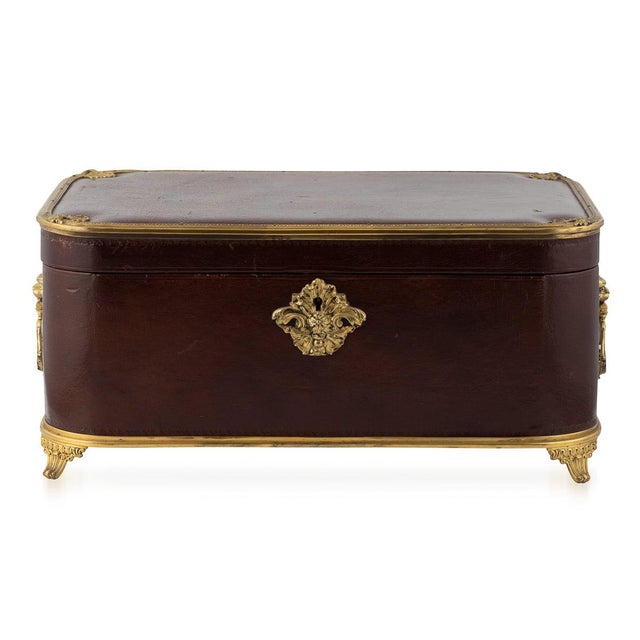 Silver and Burgundy Leather 3-Tier Jewellery Box, 1920s For Sale - Image 16 of 17