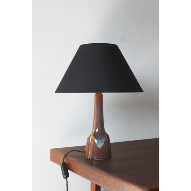 Danish Ceramic Table Lamp attributed to Einar Johansen for Søholm, 1960s For Sale - Image 5 of 7