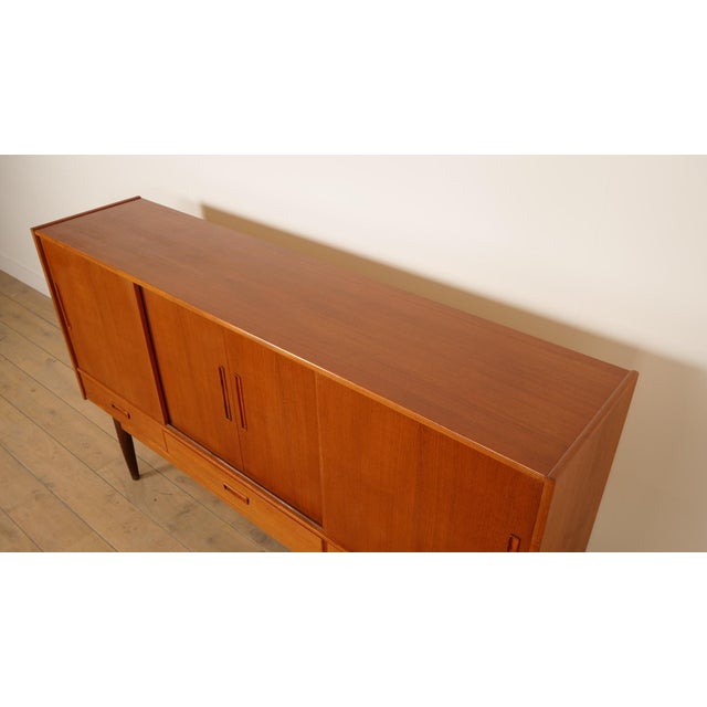 Vintage Danish Highboard in Teak For Sale - Image 4 of 14