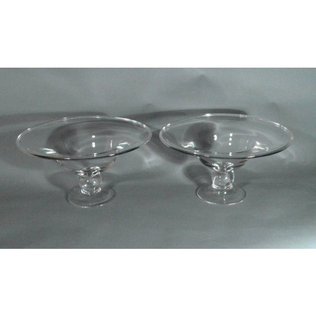 Mid-Century Glass Footed Compotes For Sale - Image 4 of 6