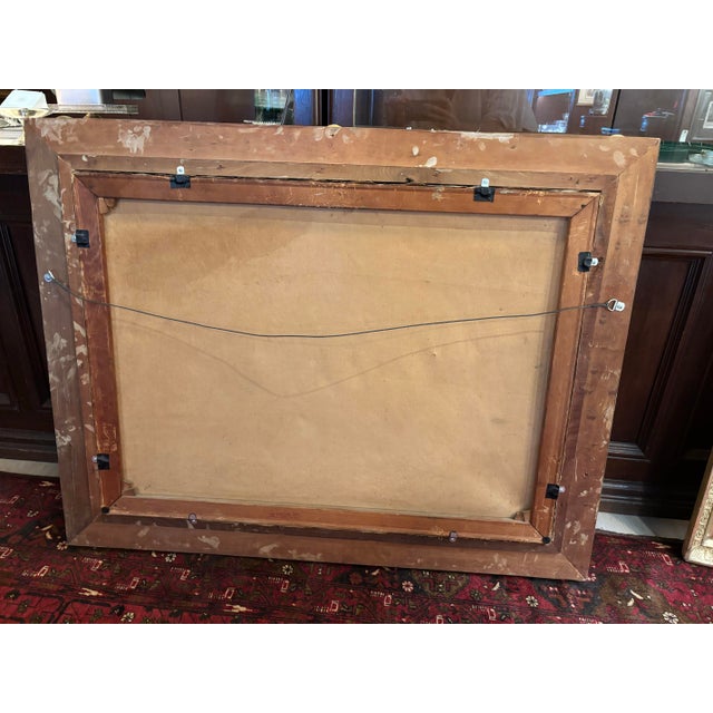 Green Antique Signed Herman S. Williams Oil Landscape Painting – Ornate Gilt Frame Ks For Sale - Image 8 of 9