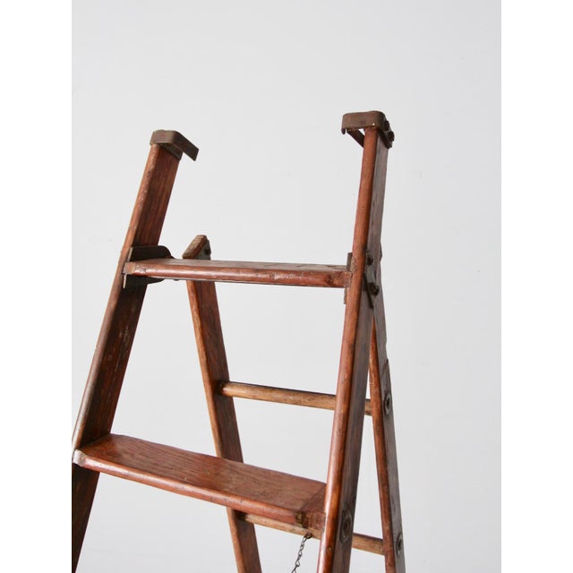Antique Wooden Folding Ladder Chairish