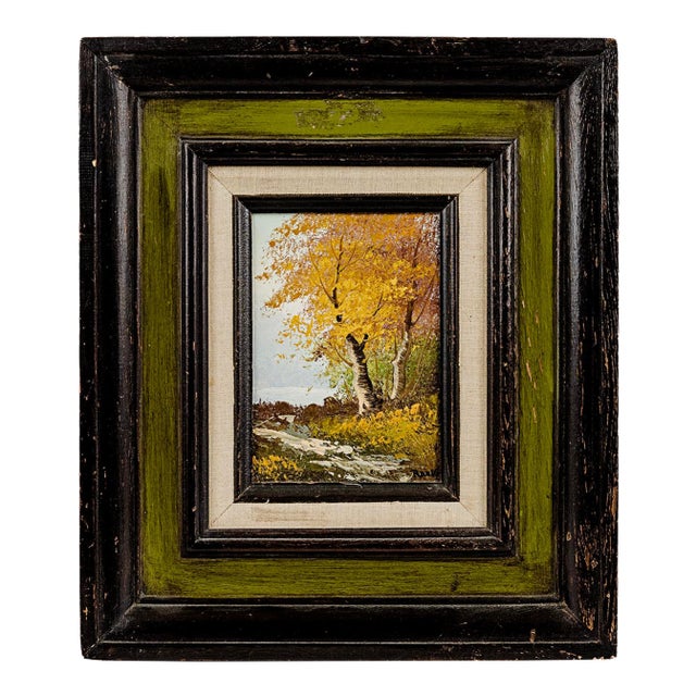 Vintage Mid-Century Oil Painting on Canvas by Artist "Reeves" For Sale