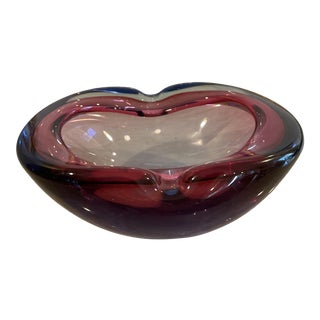 Large Vintage Murano Glass Murano Ashtray For Sale