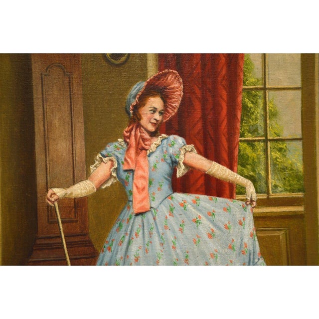19th Century Alfred Lyndon Grace, Figurative Scene, 1880, Oil Painting on Canvas, Framed For Sale - Image 5 of 11