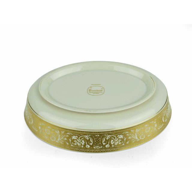 Mid 20th Century Mid 20th Century Franciscan Renaissance Gold 9" Oval Vegetable Salad Serving Bowl Usa For Sale - Image 5 of 6