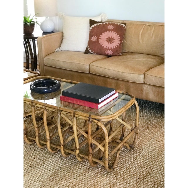 Architectural Rattan Coffee Table Chairish