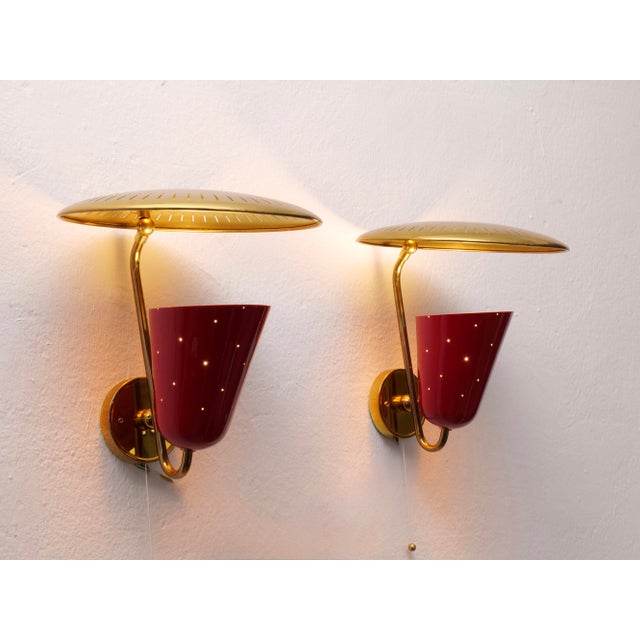 Gold Wall Lamps from B.A.G. Turgi, 1950s, Set of 2 For Sale - Image 8 of 13