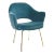 Saarinen Executive Arm Chairs in Pavo Blue Velvet, Pair For Sale