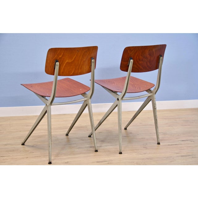 Set of Dutch Teak Plywood Dining Chairs from Marko, 1960s For Sale - Image 4 of 7