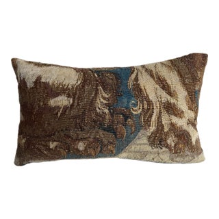 16th Century Brussels Tapestry Pillow With Flowing Renaissance Motif For Sale
