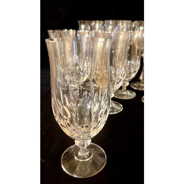 Transparent Vintage Lead Crystal Stemware Set - Set of 12 For Sale - Image 8 of 12