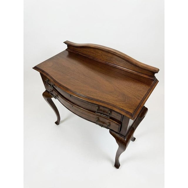 Bow-Fronted Side Table with Gallery, Early 20th Century For Sale - Image 4 of 6