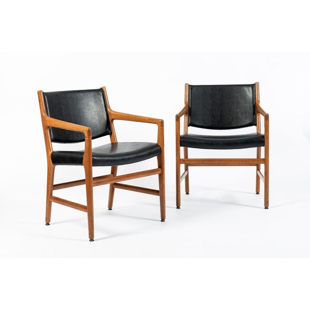 1960s Hans J. Wegner Jh507 Oak Dining Armchairs for Johannes Hansen (Attr.), Set of 6, Denmark, Circa 1965 For Sale - Image 5 of 18