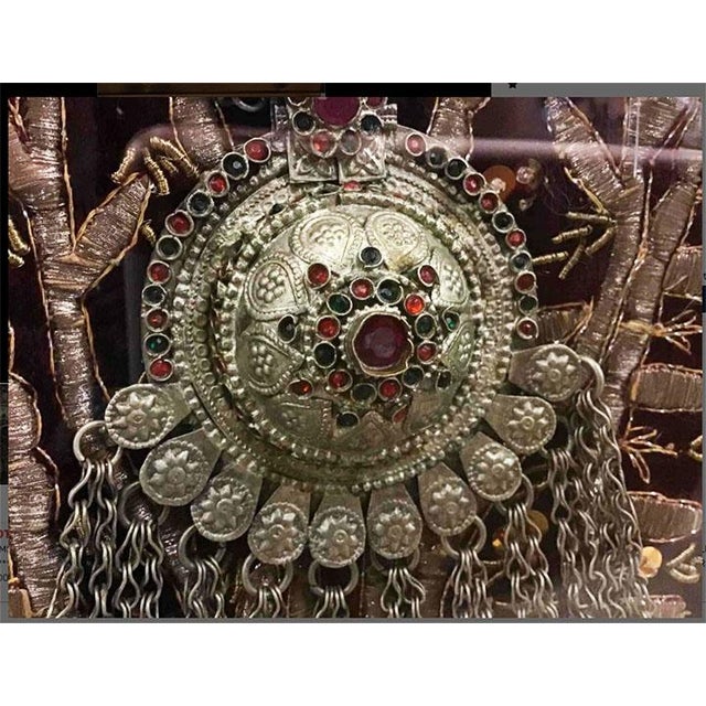 Velvet Tribal Robe in Plexiglass Box - Morocco Afghanistan - Textile Wall Decor For Sale - Image 4 of 8