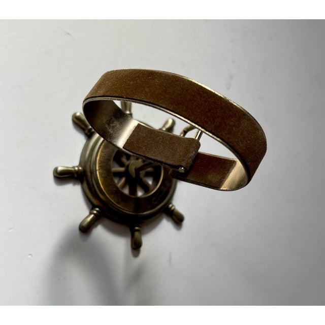 Gold Vintage Watch Stand with Nautical Theme from Seiko, 1991 For Sale - Image 8 of 11