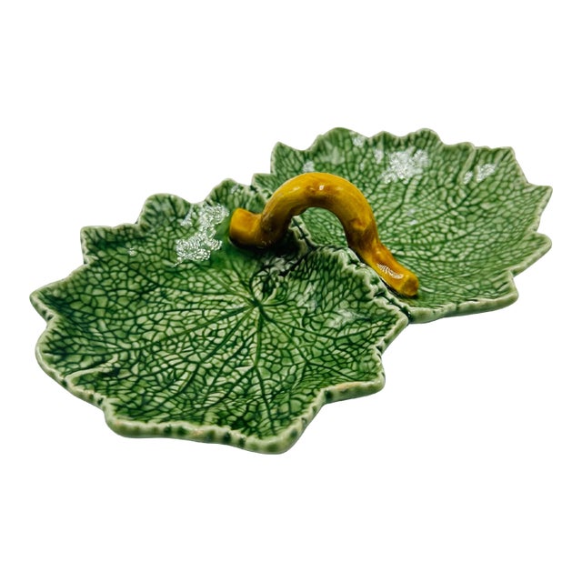 Vintage Bordallo Leaf Serving Dish For Sale