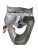 Large Polished Metal Decorative Mask, 1950s For Sale - Image 6 of 8