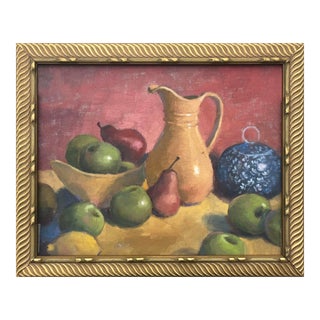 Vintage Mid Century Still Life Oil Painting