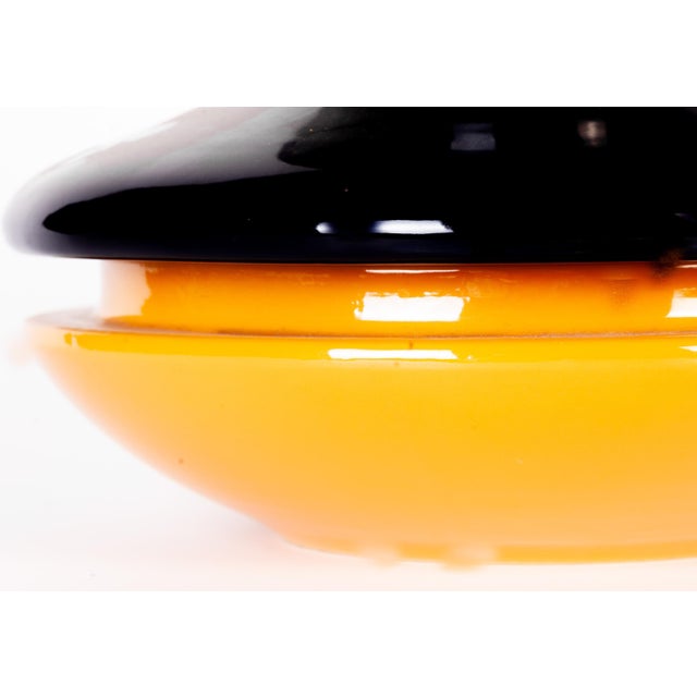 Space Age vase is a wonderful colored vase realized in the 1970s by Cermac. Very good conditions. Two-tone ceramic vase...