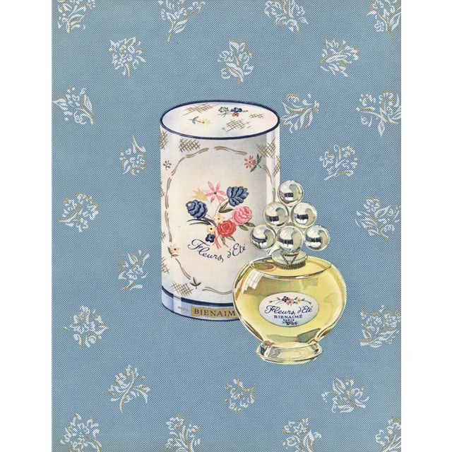 1947 Mid-Century French Perfume Design Lithograph For Sale - Image 4 of 5
