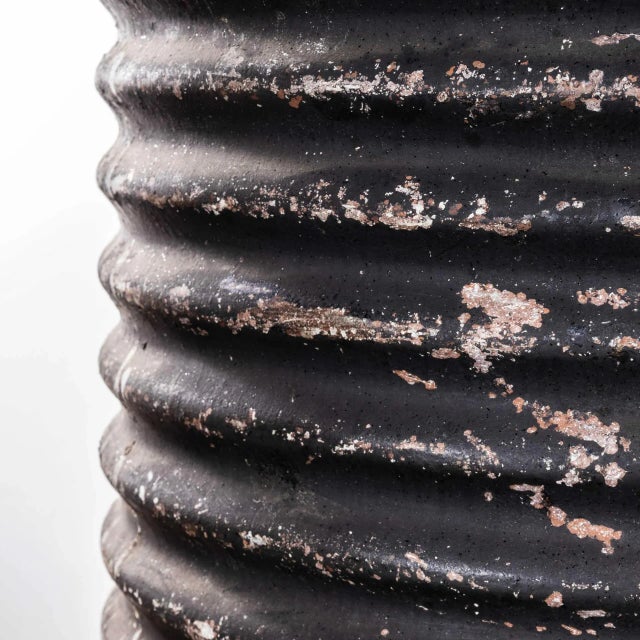 Vintage Large Round Galvanised Water Trough Tall, 1950s For Sale - Image 4 of 11